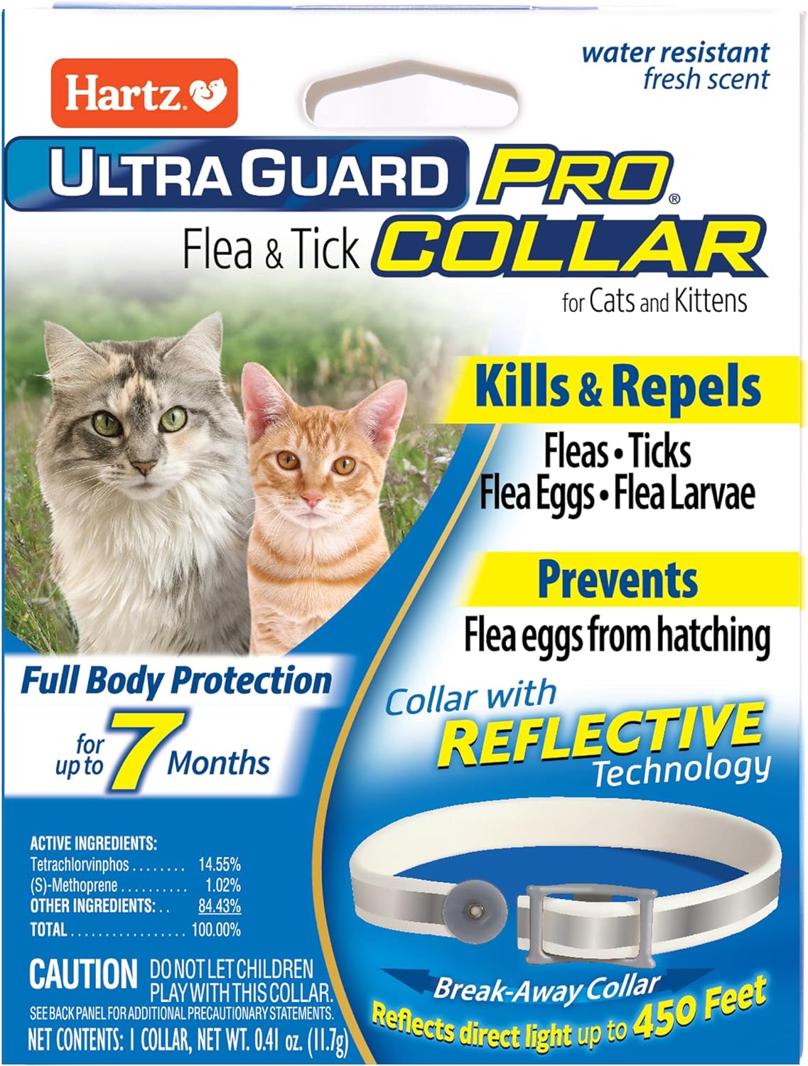 Hartz UltraGuard Pro Flea  Tick Collar for Cats and Kittens, 7 Month Flea and Tick Prevention and Protection, 1 Collar